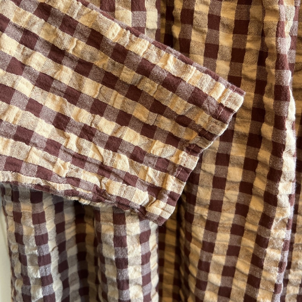 ASOS Dress Women Size 4 Checkered ruffle‎ prairie girl farm cottage core - Picture 3 of 10